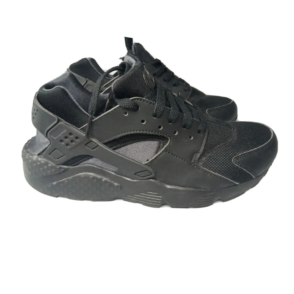 Nike Air Huarache Run Sneakers Size 7 Y Shoes Ultra Triple Black